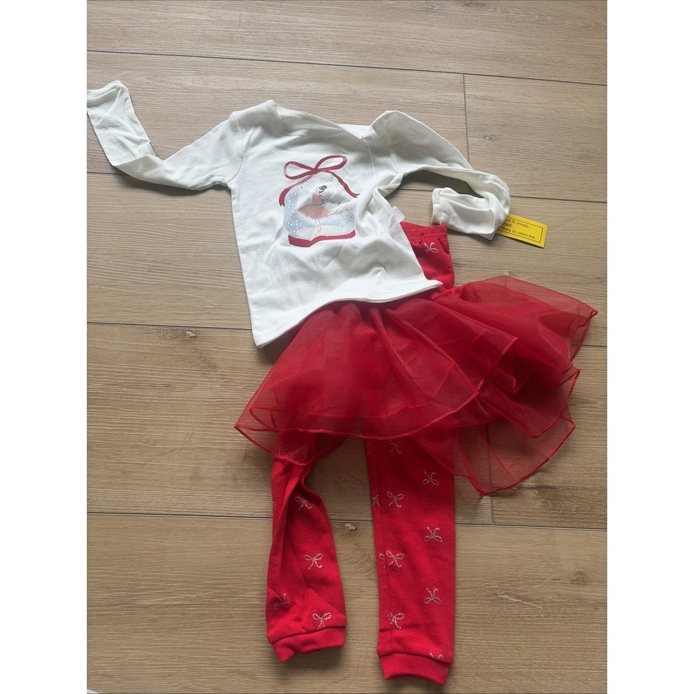 Carters Nutcracker Ballet Ballerina 3pc Toddler Girls Pajamas Skirt Bow NWT 3t